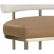 Larissa 34.5 inch Napa Cognac / Rhea Light Barley Counter Stool